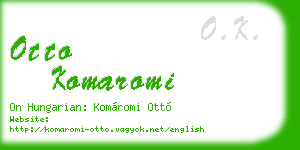 otto komaromi business card