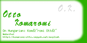 otto komaromi business card